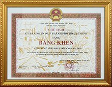 Đạt thành tích xuất sắc 2 năm liên tục trong “Phong trào thi đua của thành phố” (2008 – 2009)